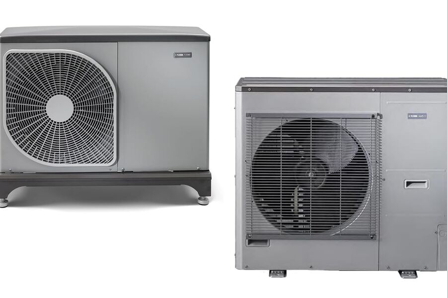 Nye modeller fra NIBE. Her ser vi F2040 og AMS10-serien som egner seg godt for nye eneboliger.