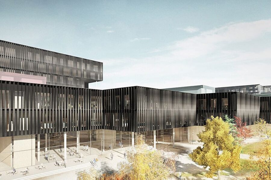 Perspektivskisse.Livsvitenskapsbygget.
Ill. RATIO arkitekter, Alt arkitektur og Cubo arkitekter