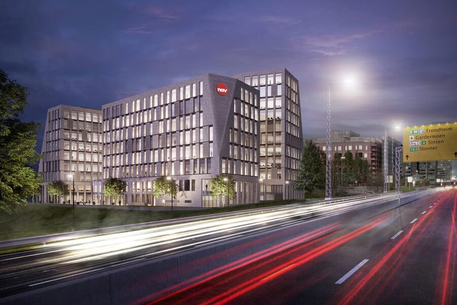 Fyrstikkalléen 1 består av tre nye, sammenvevde kontorbygg med innholdsrike, fremtidsrettede fellesarealer. Prosjektet, som skal være innflyttingsklart våren 2020, har et samlet areal på ca. 40.000 kvadratmeter.