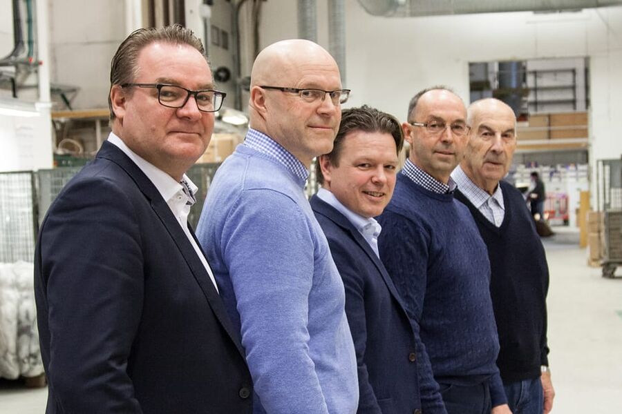 (Fra venstre) Mikael Falk, Kjell Arne Bekken, Lars Erik Finne, Torbjørn Bekken og Jon Erling Bekken.
