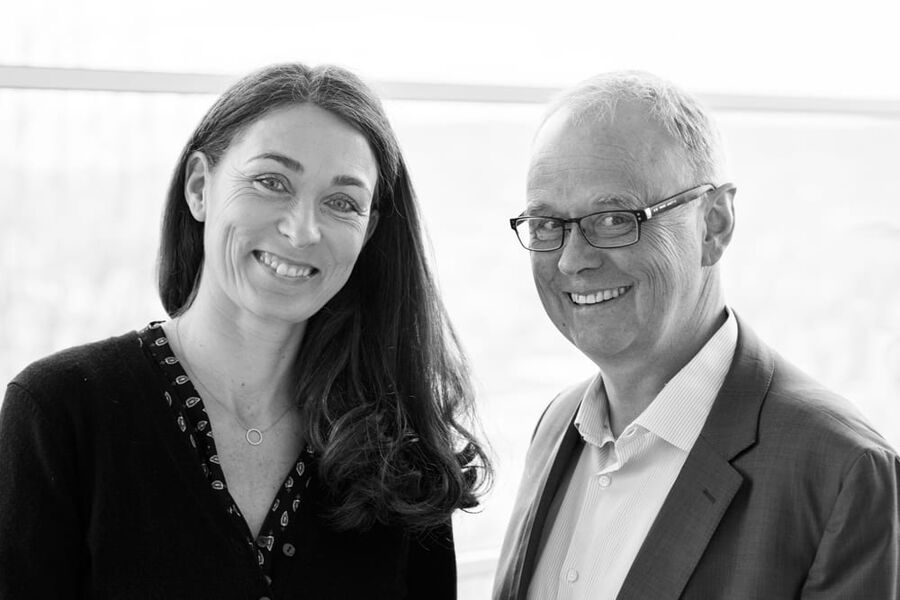 Sissel Leire, styreleder i Bygg21 og Sverre T iltnes, direktør i Bygg21.