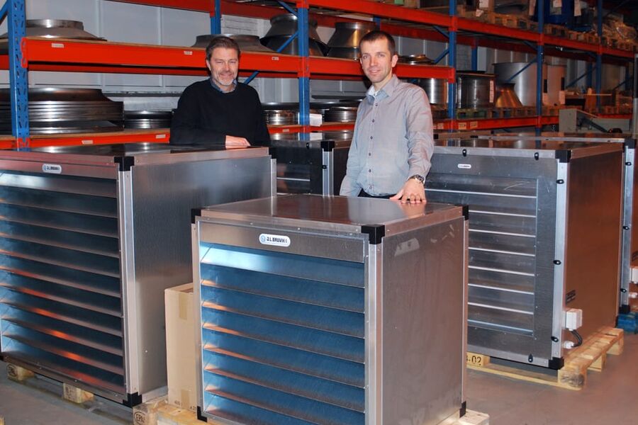 Fra venstre daglig leder i J.L.Bruvik, Jon Arne Mølstad, og teknisk leder, Sverre Johansen.