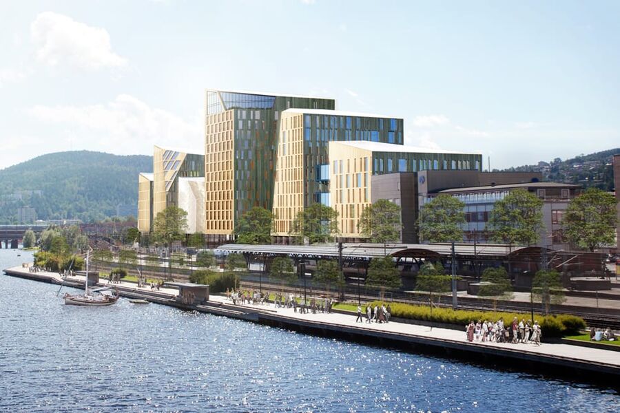 Choice-kjedens nye Quality-hotell ved jernbanestasjonen i Drammen. 