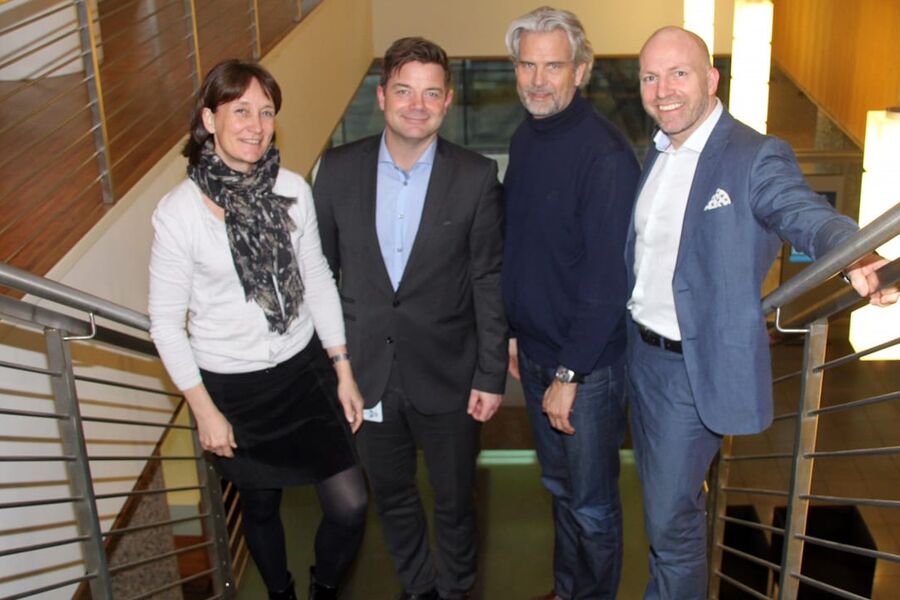 Juryen til Byggenæringens Innovasjonspris har bestått av: Fra venstre Ann Ingeborg Hjetland, Knut Strand Jacobsen, Jon Sandnes, Gunnar Glavin Nybø. Juryleder Kristin Malonæs var ikke tilstede. 