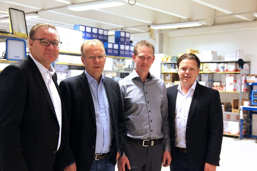 Her ser vi fra venstre, Mikael Falk, Stein Erik Wang, Odd Tore Haddeland, Lars Erik Finne.