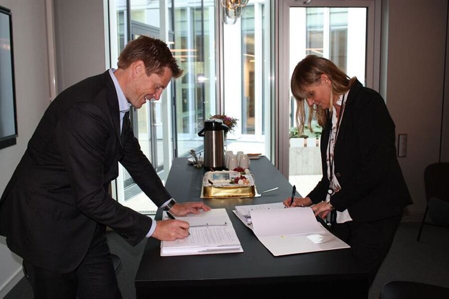 Leder i NCC Building Norge Are Strøm og Administrerende Direktør i KLP Eiendom Trondheim Ruth Hege Havdal