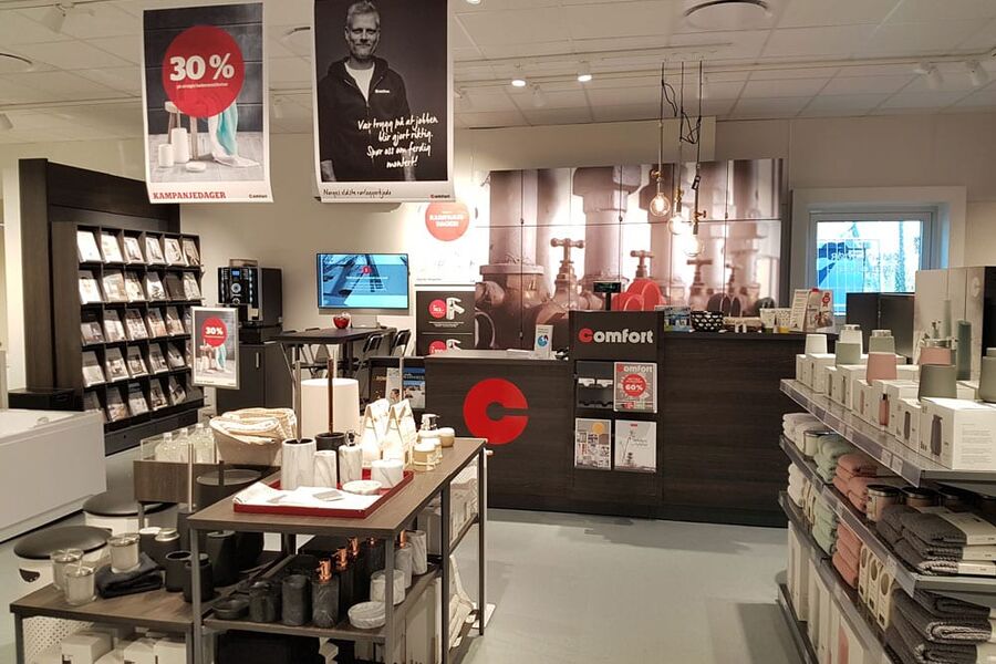 Den nye Comfort butikken på Askøy utenfor Bergen. 