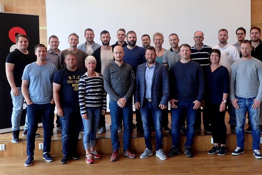 Her alle de fremtidige talentene i Comfort-kjeden samlet under samlingen på Hurdalsjøen. 