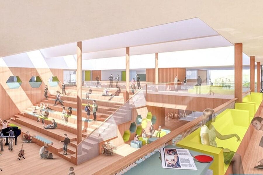 Steinkjer Barneskole
Illustrasjon: Rambøll/Skanska