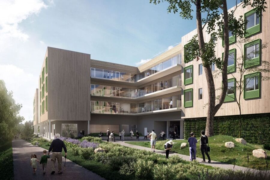 Illustrasjon: Skanska, Bjørbekk & Lindheim Landskapsarkitekter, Sweco og Cadi,