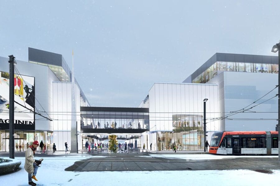 Nye Lagunen i Bergen. Illustrasjon: Hille Melbye arkitekter.