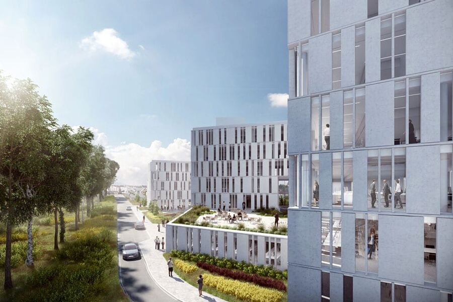 Illustrasjonfoto: Abels hus er første kontorbygg med miljøklassifiseringen BREEAM NOR Excellent i Midt-Norge. Illustrasjon: NSW Arkitekter/NCC/KLP Eiendom