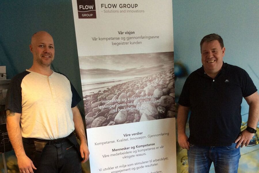 Richard Guttormsen og Jan-Erik Urhaug i Flow Bjørgvin VVS. 