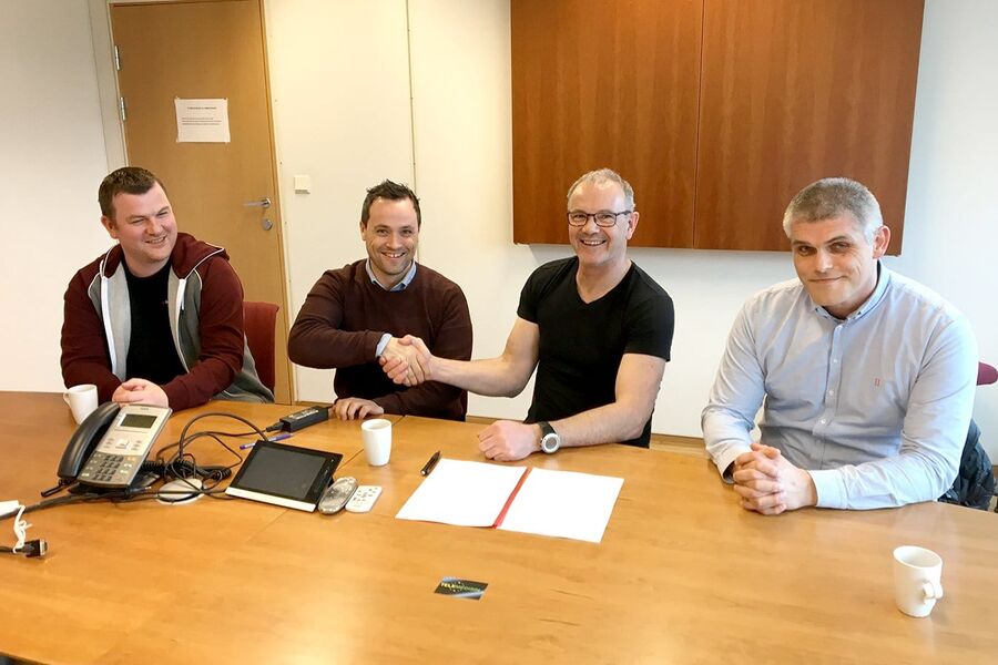 F.v. Jens Otto Hestad (Helse Førde), Knut Arild Flatjord (GK), Terje Jan Nes (Helse Førde) og Bjørn-Kåre Rotnes (GK). 