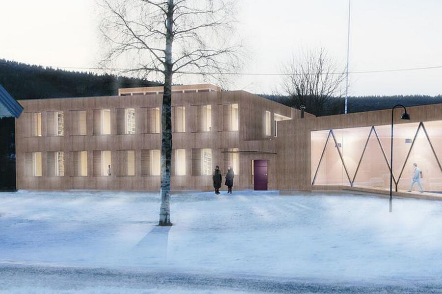 Nullutslippsbygget, Campus Evenstad, ett av prosjektene som presenteres på Brød & Miljø denne dagen.  (Bilde: Ola Roald Arkitektur/ Statsbygg)