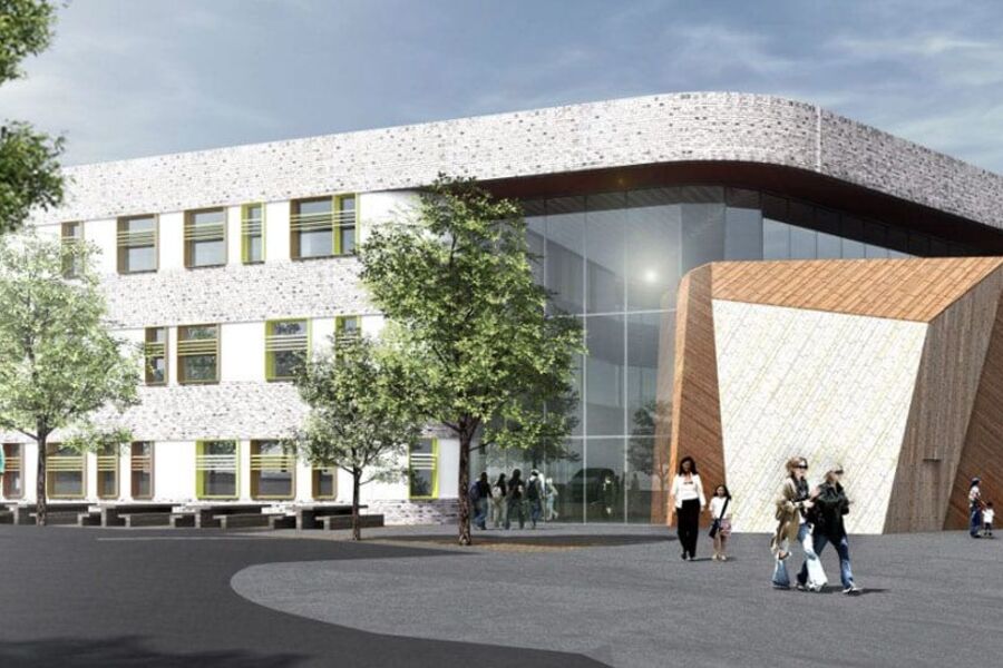 Bjørlien skole. Ilustrasjon: LINK arkitekter
