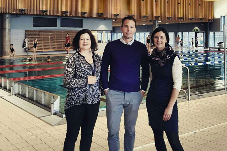 Arkitekt Soley Karlsdottri fra NUNO arkitektur, prosjektleder for Rambøll Thomas Høyem og Sandra Lein fra Rambøll.