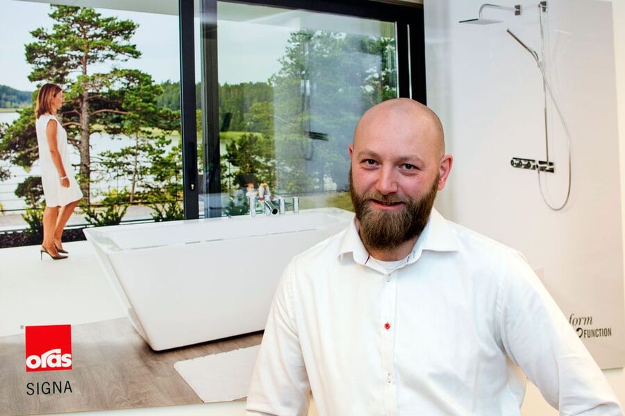 - Kundene vil merke at vi vil være mer på offensiven når det gjelder prosjekt, forteller Kim Haugom. Han begynte som Project Sales Manager hos Oras Armatur 1. januar 2017. (Foto Oras)