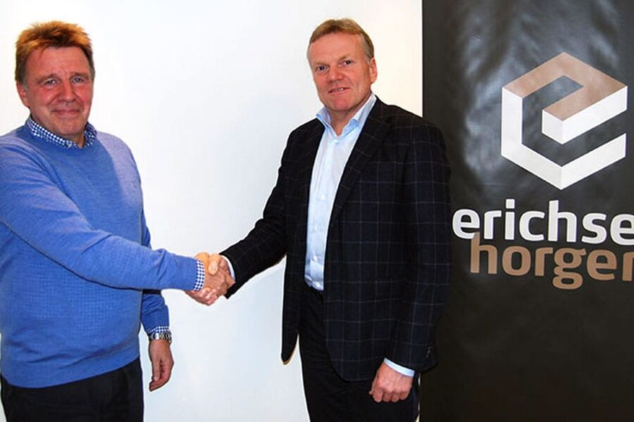Til venstre, Johnny Holst, daglig leder i Teknoconsult, og daglig leder Arne Jorde i Erichsen & Horgen.