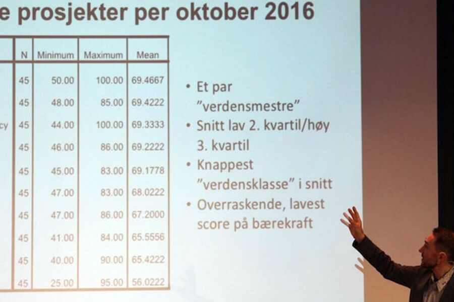 Bjørn Andersen fra NTNU og Prosjekt Norge har i litt over ett år jobbet med prosjektet «Prestasjonsmåling i BAE-næringen»,Foto:Bygg21.