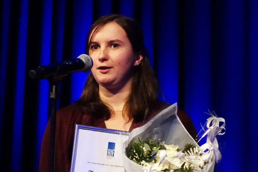 Mareike Anika Becker er tildelt prisen for beste masteroppgave i vann og miljøteknikk av RIFs Ekspertgruppe.