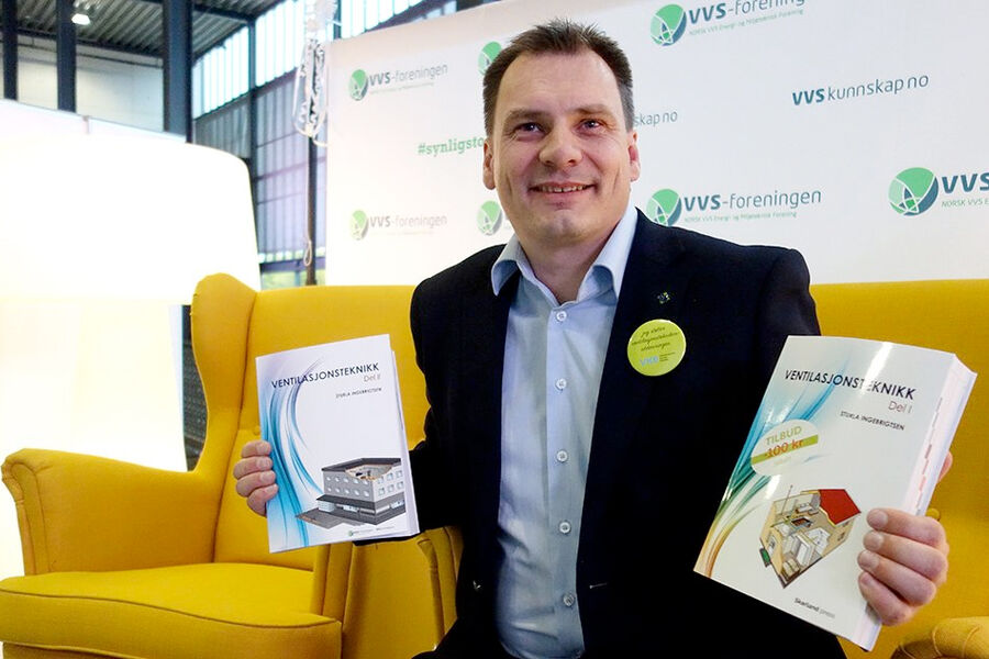 GKs fagdirektør ventilasjon Sturla Ingebrigtsen har nå lansert læreboken 