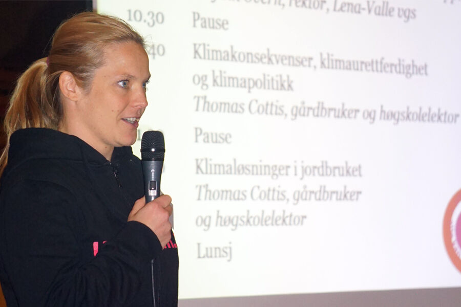 Ingrid N. Christie fra Energiråd Innlandet tok for seg klimaløsninger på et mer overordnet plan.