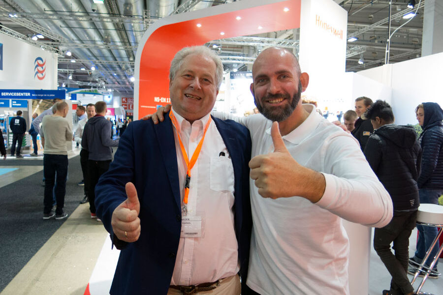 Styreleder i VVS-foreningen Erland F. Grjotheim og daglig leder i VVS-foreningen, Thor-Jostein Egeland. Foto: Synnøve P Berset.