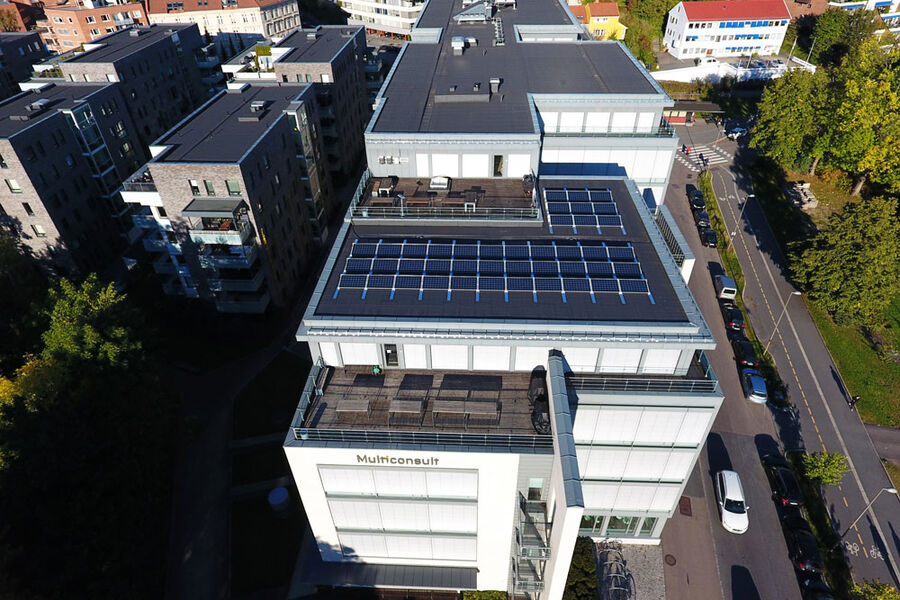 Multiconsult har installert et demonstrasjonsanlegg på hovedkontoret som skal brukes til kunnskapsformidling og forskning.