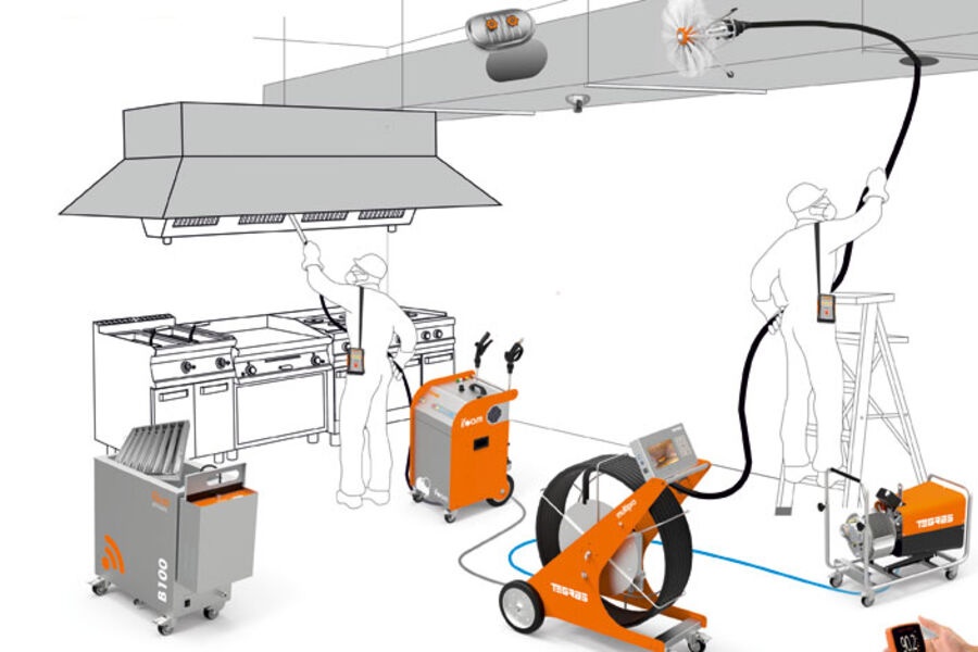 PBA lanserer ny maskin for rens av avtrekksventilasjon i storkjøkken. 