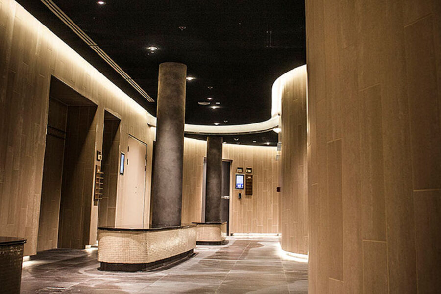 Aquapanel Indoor brukt i det nye spa anlegget på Kolbotn. The Well.