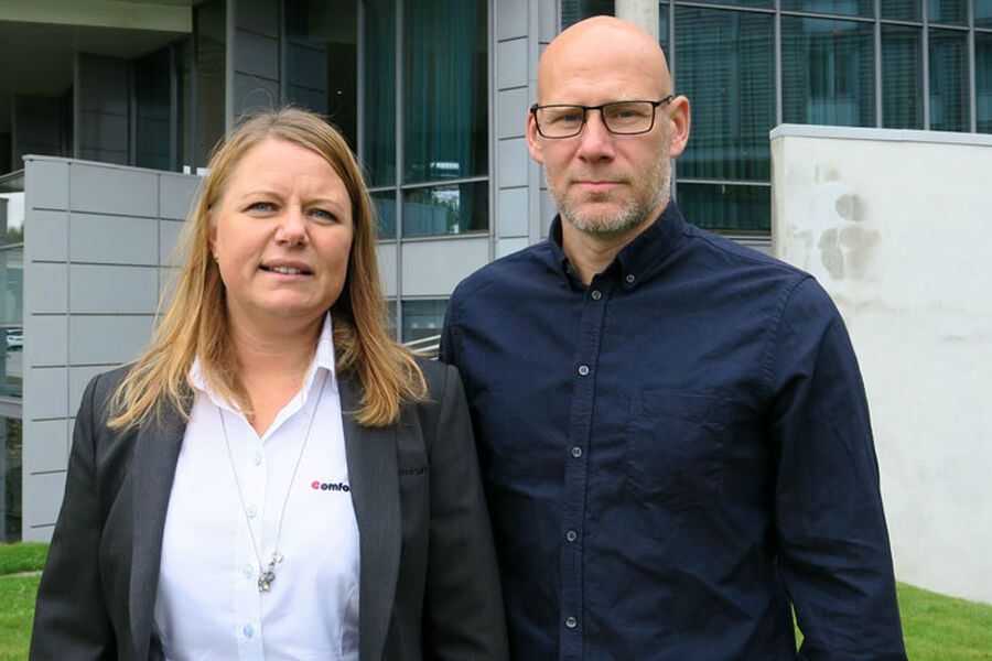 Markeds- og kommunikasjonssjef Siw Holter er konstituert  administrerende direktør inntil ny leder er på plass i Comfort. Her sammen styrelder i Comfort-kjeden, Kjetil  Løften.