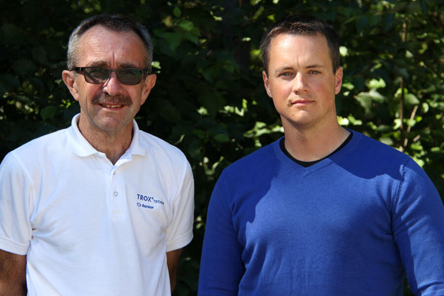 Fra og med august vil far og sønn Lunde jobbe sammen på TROX Auranors salgskontor i Stavanger. 