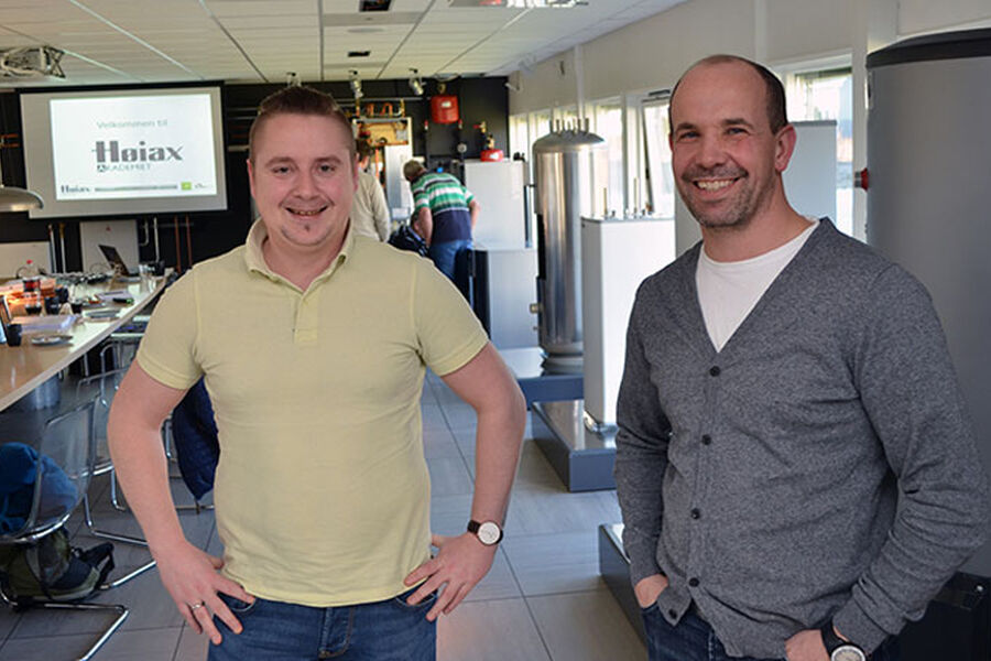 Stian Sandsli og Jan Alfstad fra Knut Malmberg er tilfreds med kurset hos Høiax.