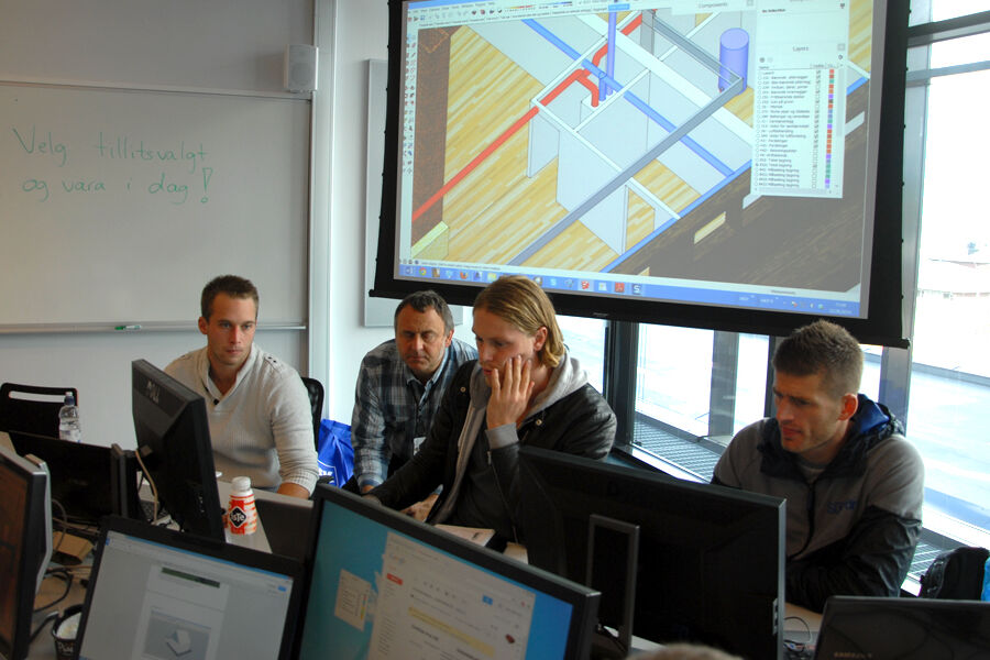 Mange firmaer rekrutterer gjerne nye medarbeidere på BIM Show Off ved Fagskolen i Oslo Akershus. Foto: VVSforum/Per Henriksen