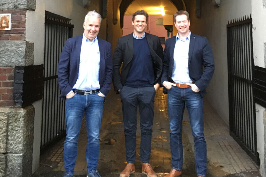 Fra venstre: Heine Olsen, Gunnar Førsund (daglig leder) og Arild Paulsen.
