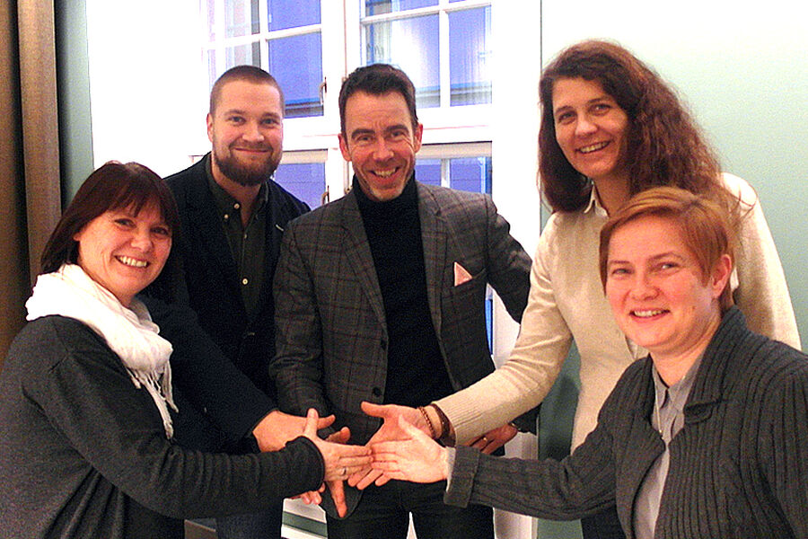 F.v. Trine D. Pettersen, Sami Lankiniemi, Jonny Hellmann , Katharina Th. Bramslev, Jessica Karhu.