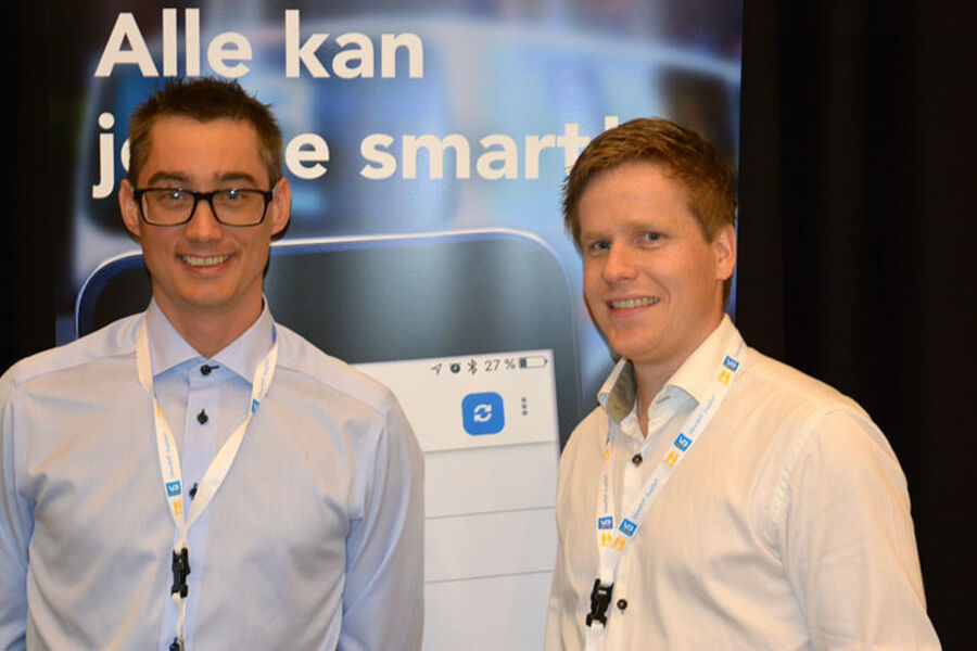 Ronny Vikeså rørleggerfirmaet Gunnar Larsen AS i Sandnes, og Tor Haugland fra Bryne Rør AS har vært en del av prosjektgruppen som har utviklet VB-Smart. 