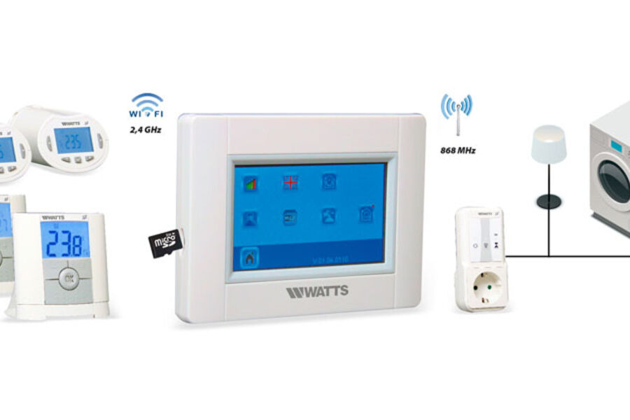 Med Watts Vision varmestyring kan vannbåren gulvvarme, radiatorer, lys og andre elektriske produkter styres med samme system.