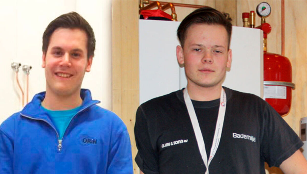 Joakim Nyquist og Alexander Nygård Mathisen er videre til NM i rørleggerfaget under Yrkes-NM 2016. Foto: RørNorge klare-for-ror-nm-2