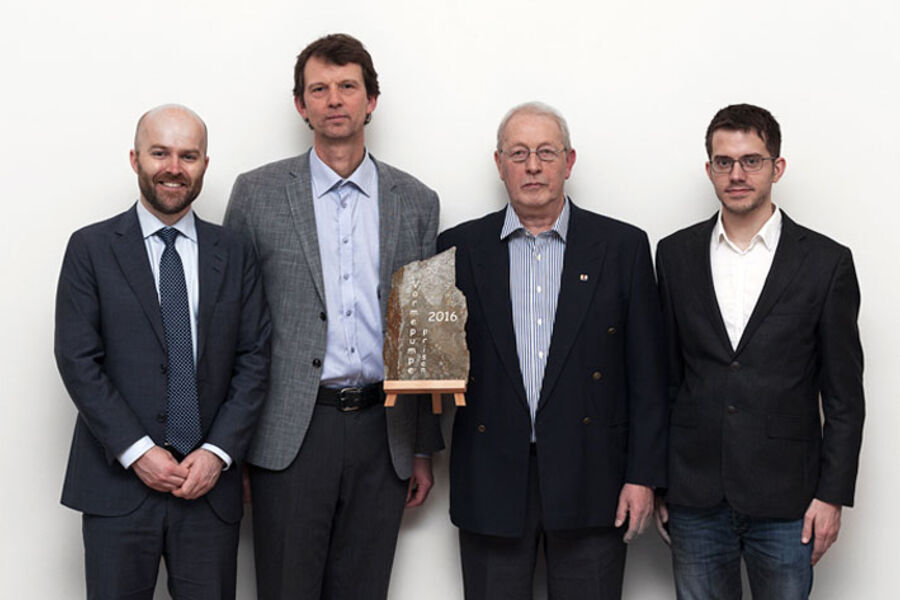 Fra venstre: Rolf Iver Mytting Hagemoen, NOVAP, Kjartan Urdal, Sweco Norge AS, Ulf Åge Olseth, Statsbygg og Anders Alseth, Enova. Foto: NOVAP