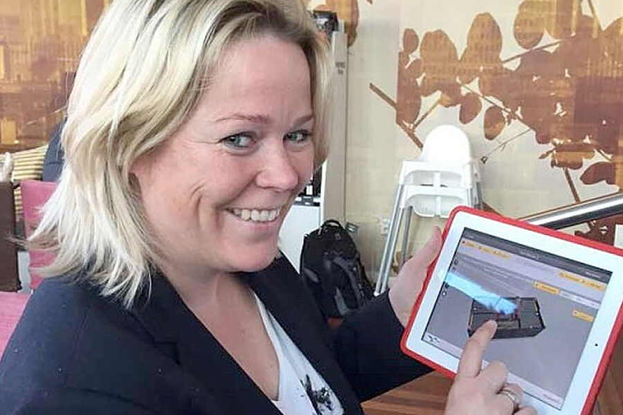 Beate Størkson har 15 utviklere i India. Foto Viscenario