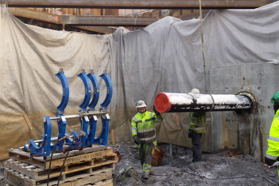 Grunnforholdene utenfor Nasjonalmuseet har også bragt med seg utfordringer. Deler av Akre Brygge står nemlig på en gammel fylling. Foto: Rambøll