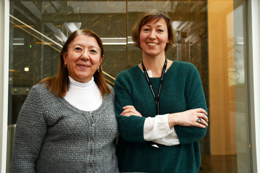 Ayse Nordal og Bodil Motzke i Undervisningsbygg er glade for deltakelsen i EU-nettverket. Foto: Benedicte Nylund, Undervisningsbygg