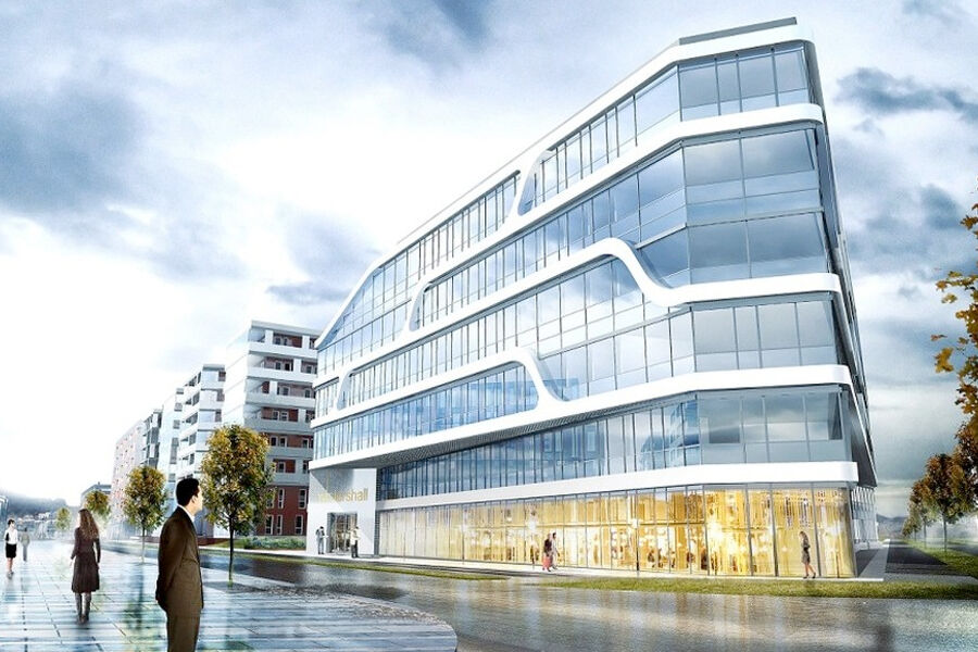 Kontorbygget Gullfaks i Hinna Park. Foto/illustrasjon: Link Arkitektur AS