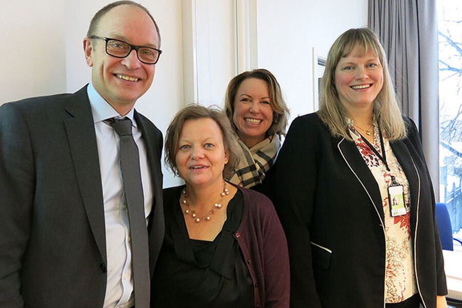Foto (Trond Brekke, RIF): Fra venstre: Dag Strømsnes, Susan van Hes, Liv Kari Skudal Hansteen og Viel Sørensen. Foto: Trond Brekke, RIF