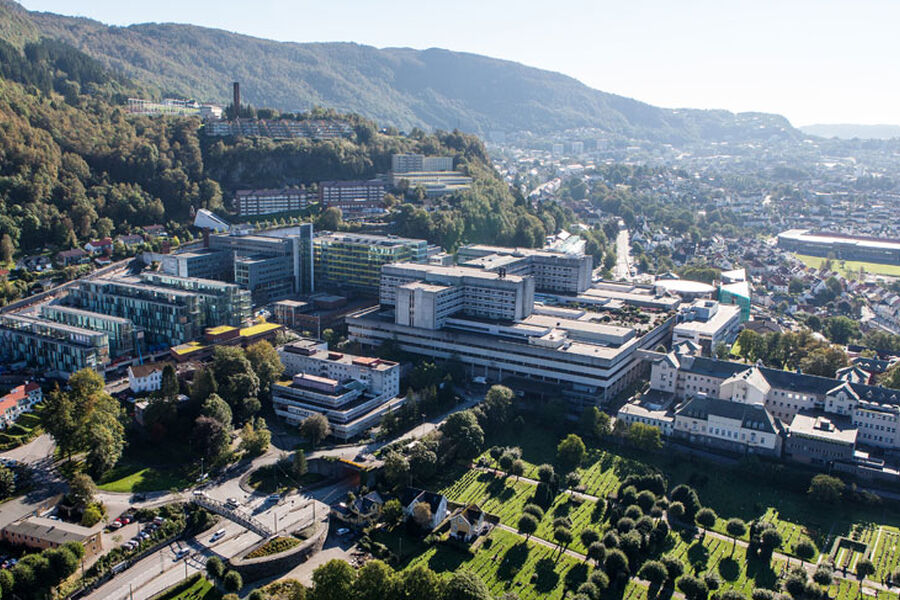 Oversiktsbilde av Haukeland Universitetssykehus. Foto: Helse Bergen