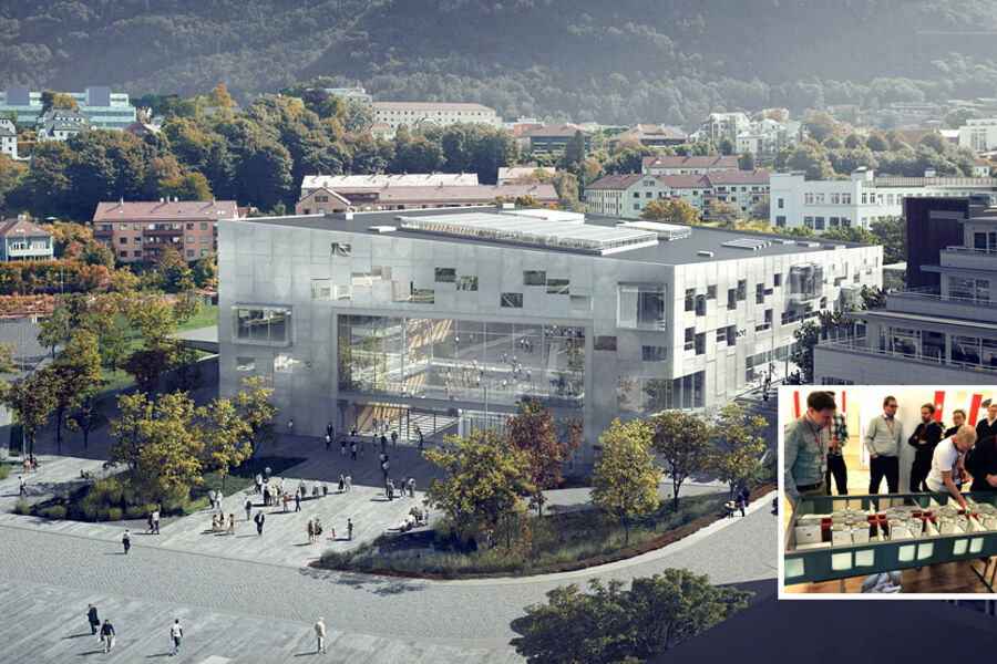 Statsbygg har krav om å bruke Lean-metodikken ved vygging av Kunst og designhøgskolen i Bergen. Apply TB som skal ha alt av tekniske installasjoner har nettopp vært i Tyskland, på Porsche-fabrikken og oppdatert seg på Lean (innfelt bilde).