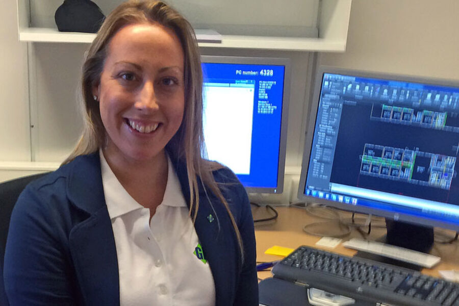 Rachel E. Wickline Økland, jobber i dag som prosjektleder entreprise i GK Norge, Haugesund. Foto: Privat.