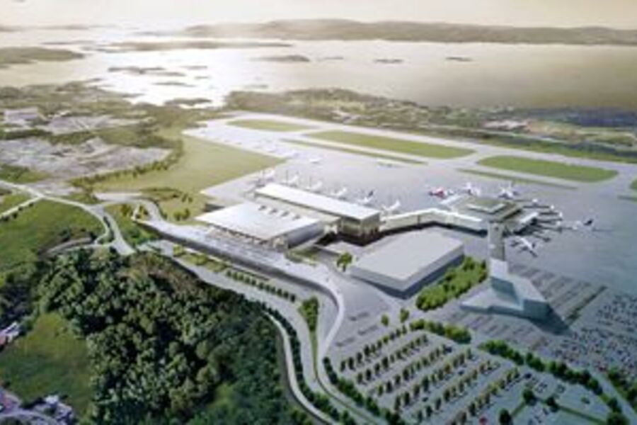 Illustrasjon avT3 ved Bergen lufthavn.